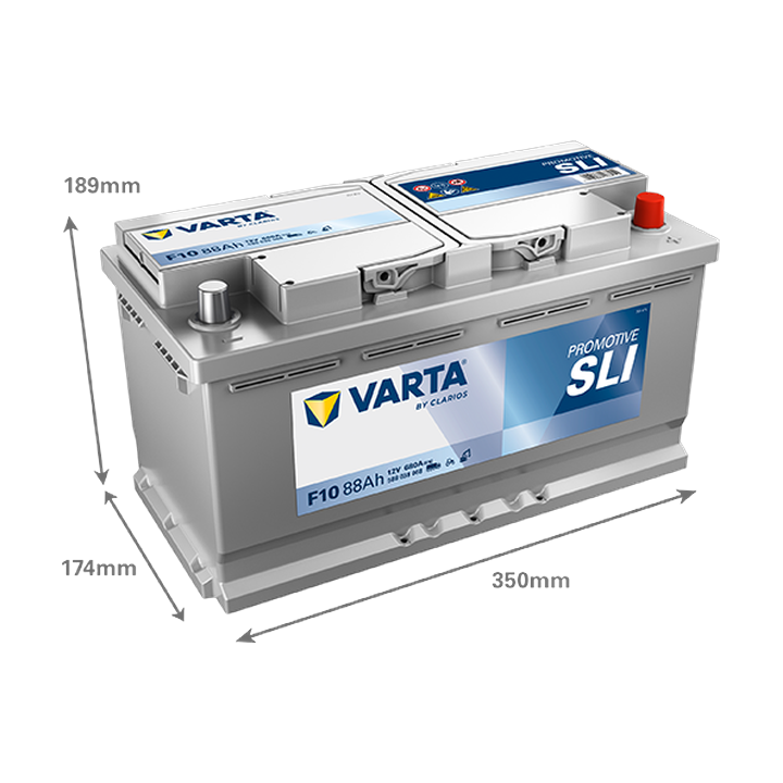 Batterie camion Varta F10 12V 88Ah 680A · Málaga