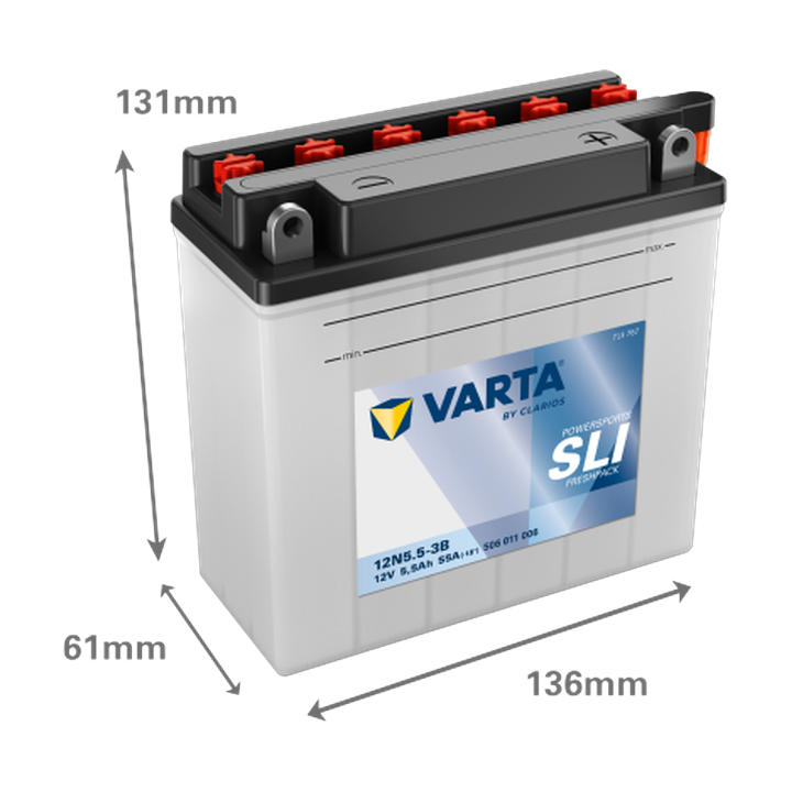 Motorradbatterie Varta 506011006 12V 5.5Ah 55A · Málaga