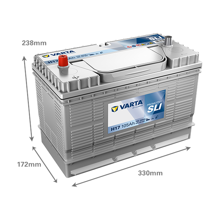 Batteria camion Varta H17 12V 105Ah 800A · Málaga