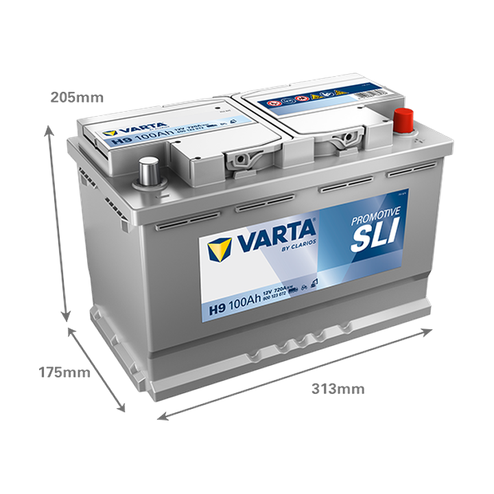 Bateria de camião Varta H9 12V 100Ah 720A · Málaga