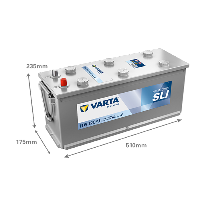 Truck battery Varta I16 12V 120Ah 760A · Málaga