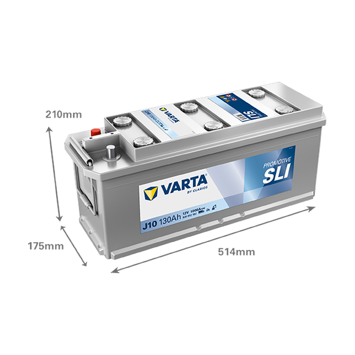 Bateria de camião Varta J10 12V 130Ah 1000A · Málaga