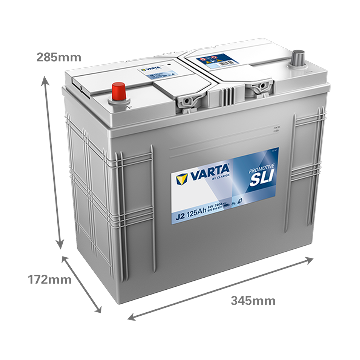 Batteria camion Varta J2 12V 125Ah 720A · Málaga
