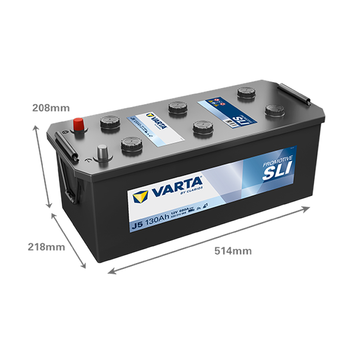 Batterie camion Varta J5 12V 130Ah 680A · Málaga
