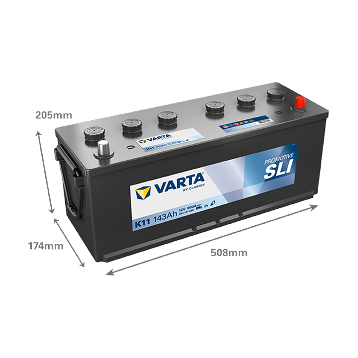 Truck battery Varta K11 12V 143Ah 900A · Málaga