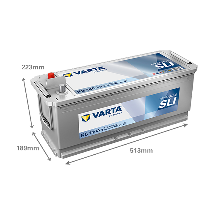 Bateria de camião Varta K8 12V 140Ah 800A · Málaga