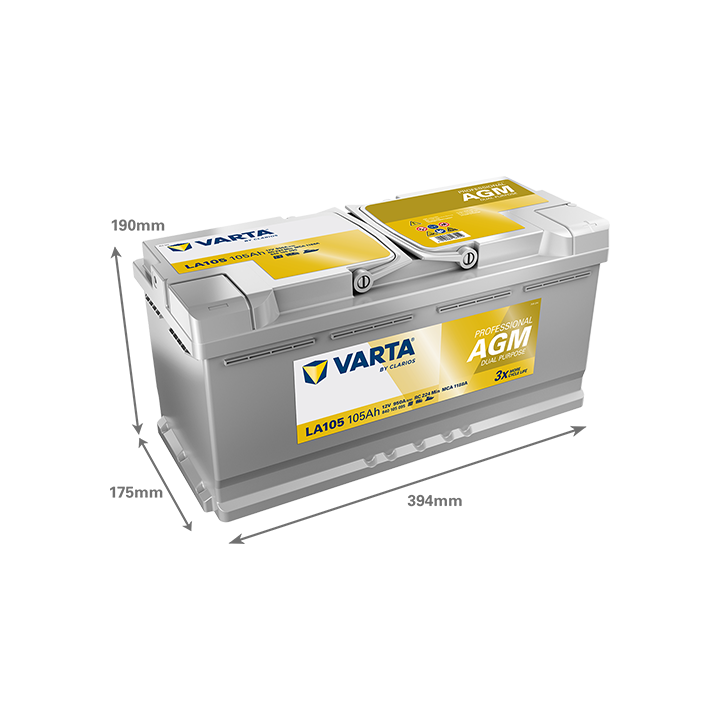 Bootsbatterie Varta LA105 12V 105Ah 950A · Málaga