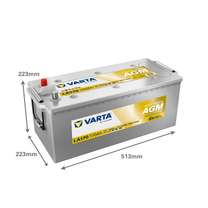Marine battery Varta LA170 12V 170Ah 1000A · Málaga