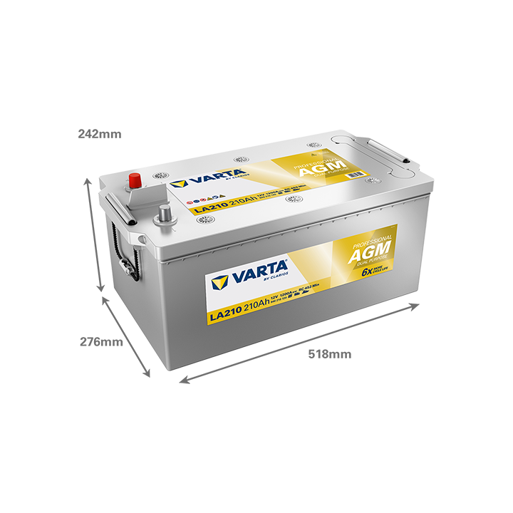 Bateria náutica Varta LA210 12V 210Ah 1200A · Málaga