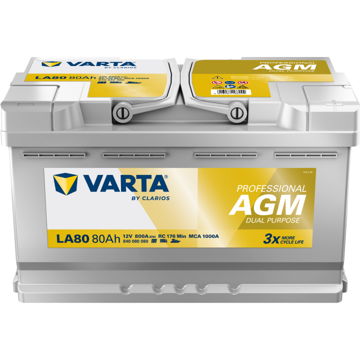 Marine battery Varta LA80 12V 80Ah 800A · Málaga