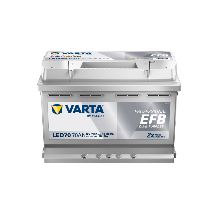 Batteria nautica Varta LED70 12V 70Ah 760A · Málaga