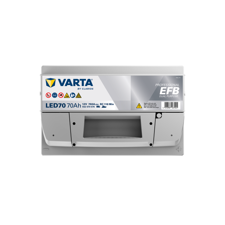 Bootsbatterie Varta LED70 12V 70Ah 760A · Málaga