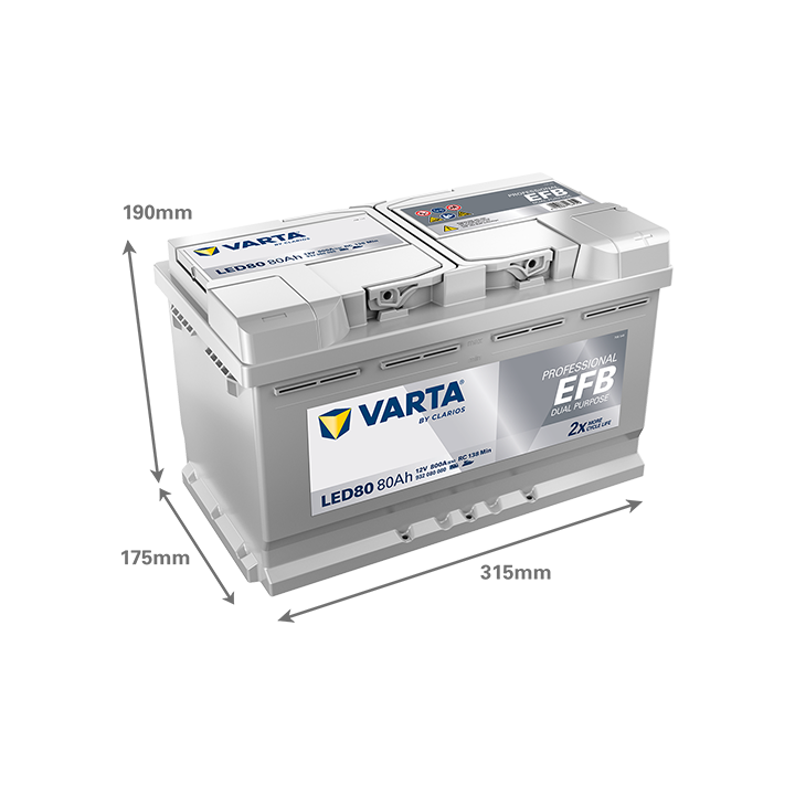Batterie marine Varta LED80 12V 80Ah 800A · Málaga
