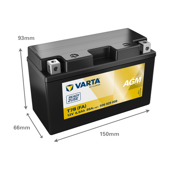 Motorcycle battery Varta 506929009 12V 6.5Ah 85A · Málaga