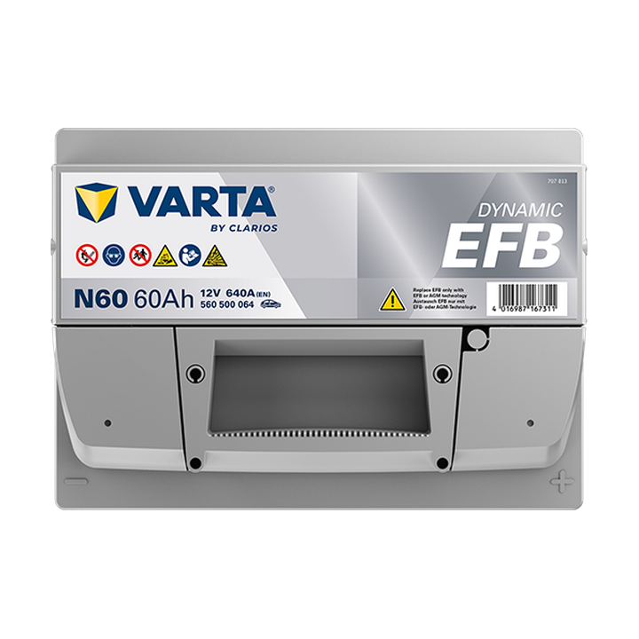 Start-Stop battery Varta N60 12V 60Ah 640A · Málaga
