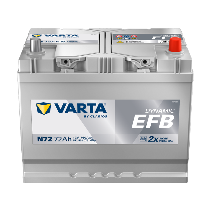 Start-Stop battery Varta N72 12V 72Ah 760A · Málaga