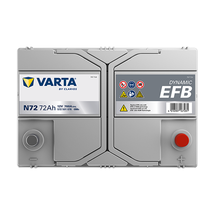 Start-Stopp-Batterie Varta N72 12V 72Ah 760A · Málaga