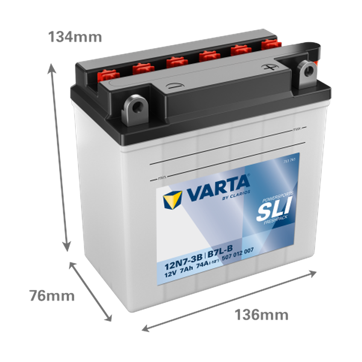 Motorradbatterie Varta 507012007 12V 7Ah 74A · Málaga