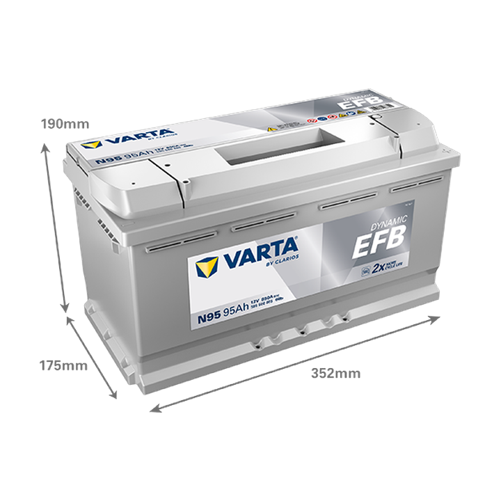 Start-Stop battery Varta N95 12V 95Ah 850A — 2