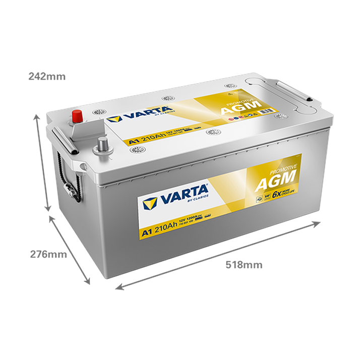 Bateria de camião Varta A1 12V 210Ah 1200A · Málaga
