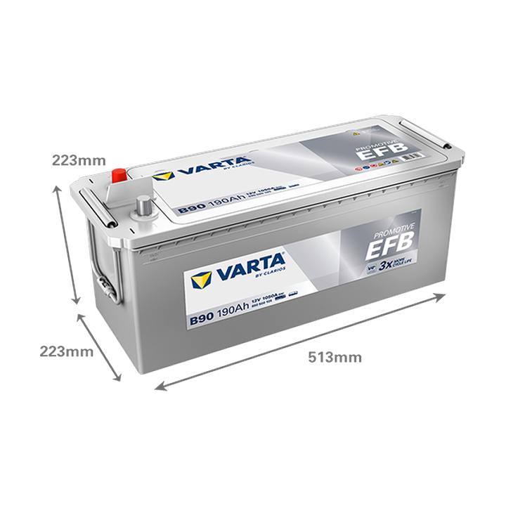 Batteria camion Varta B90 12V 190Ah 1050A · Málaga