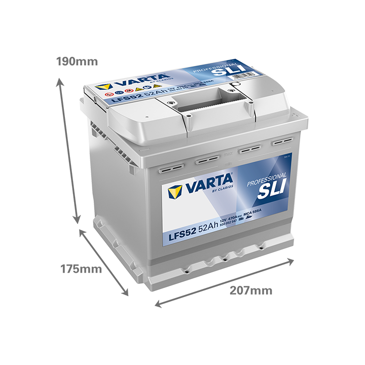 Batterie marine Varta LFS52 12V 52Ah 470A · Málaga