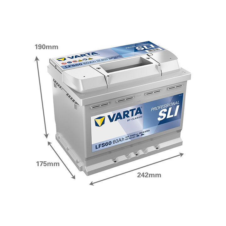 Batterie marine Varta LFS60 12V 60Ah 540A · Málaga