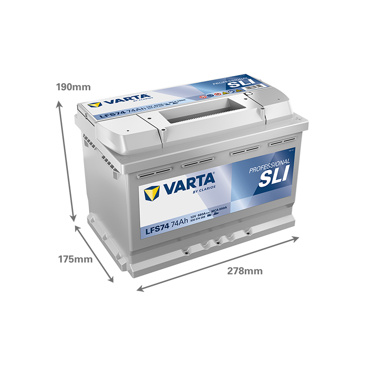 Bateria náutica Varta LFS74 12V 74Ah 680A · Málaga