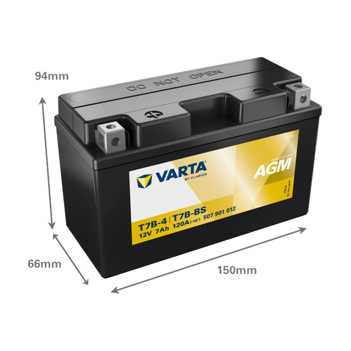 Batería de moto Varta 507901012 12V 7Ah 120A · Málaga