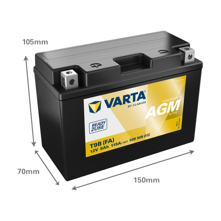 Bateria de mota Varta 508909012 12V 8Ah 115A · Málaga