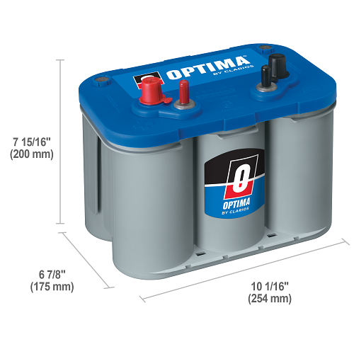 Dimensões da bateria OPTIMA BTDC-4.2