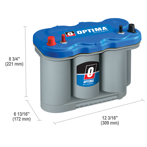Maße der OPTIMA BTDC-5.0 Batterie