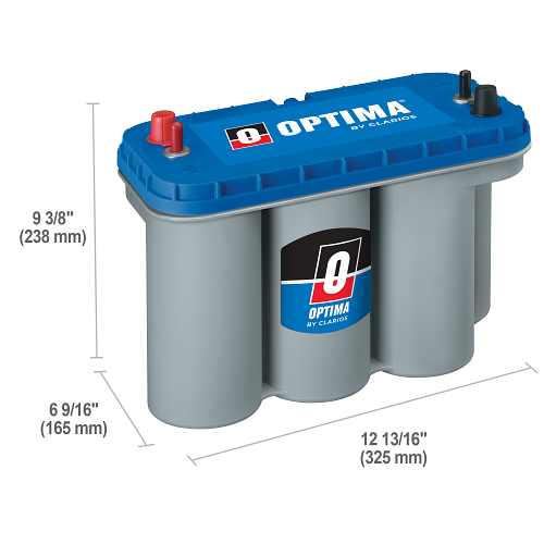 Maße der OPTIMA BTDC-5.5 Batterie