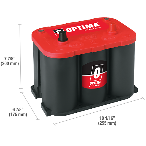 Dimensions de la batterie OPTIMA RTR-4.2