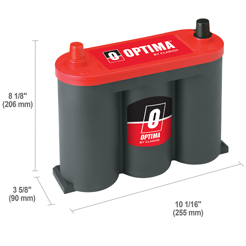 Dimensions de la batterie OPTIMA RTS-2.1