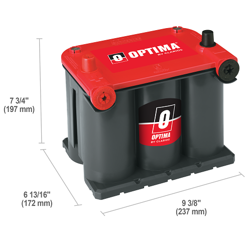 Dimensioni della batteria OPTIMA RTU-3.7