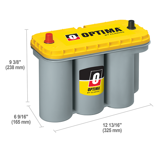Dimensions de la batterie OPTIMA YTS-5.5