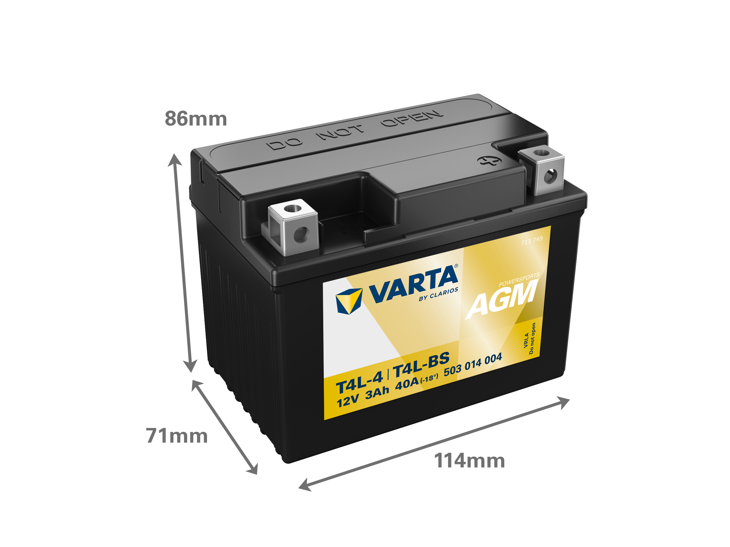 VARTA 503014004 battery dimensions