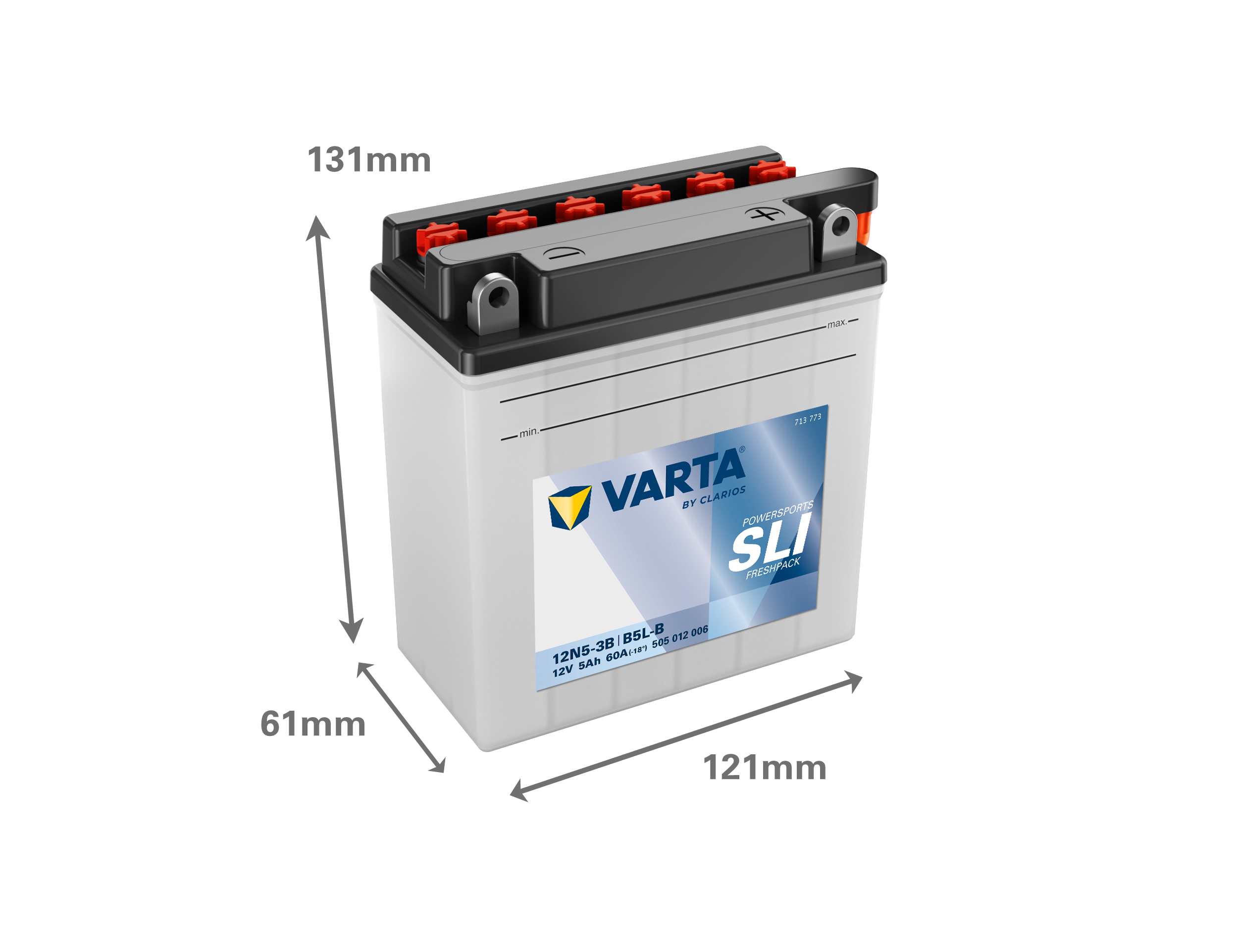 Dimensions de la batterie VARTA 505012006