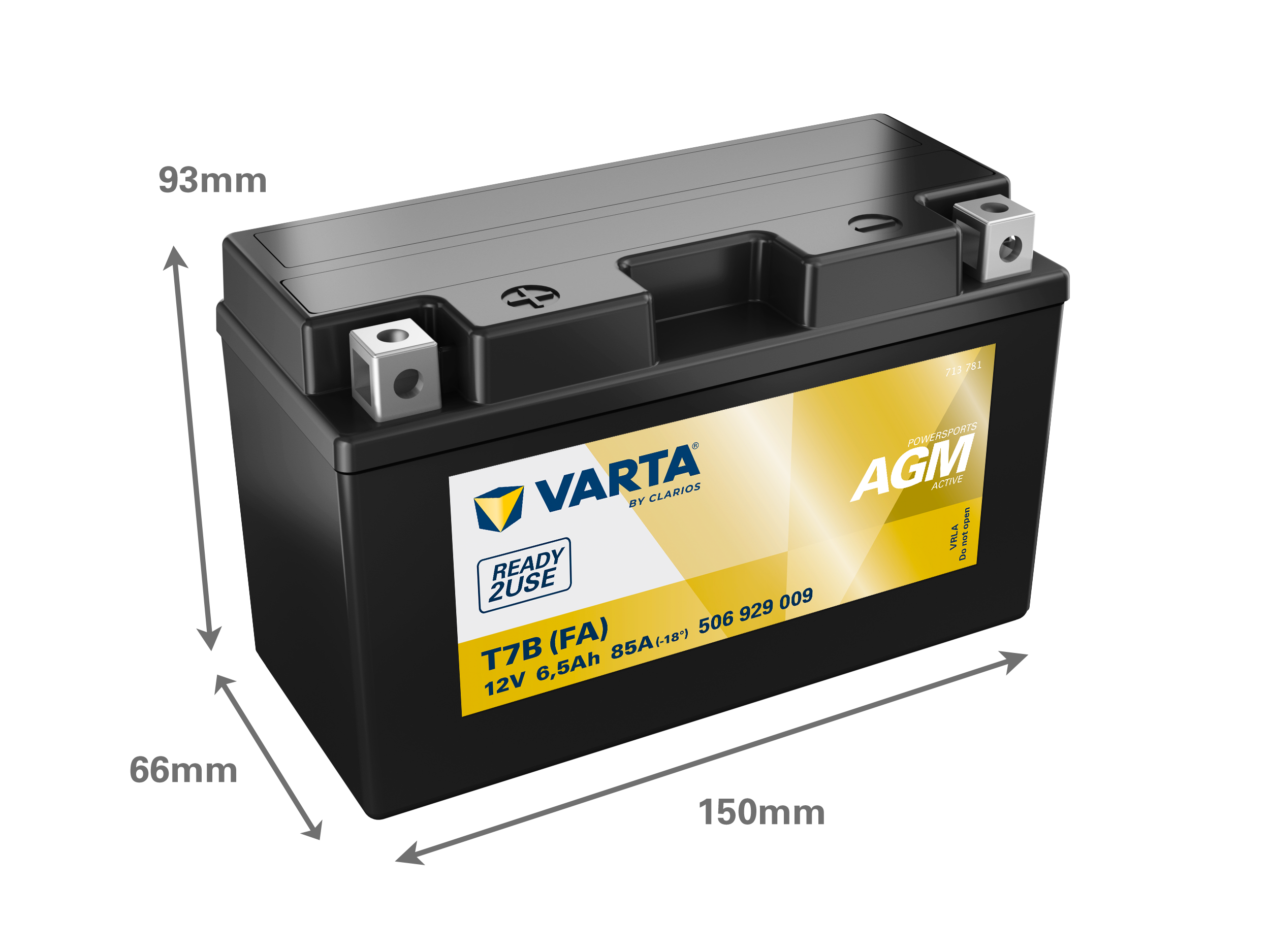 VARTA 506929009 battery dimensions