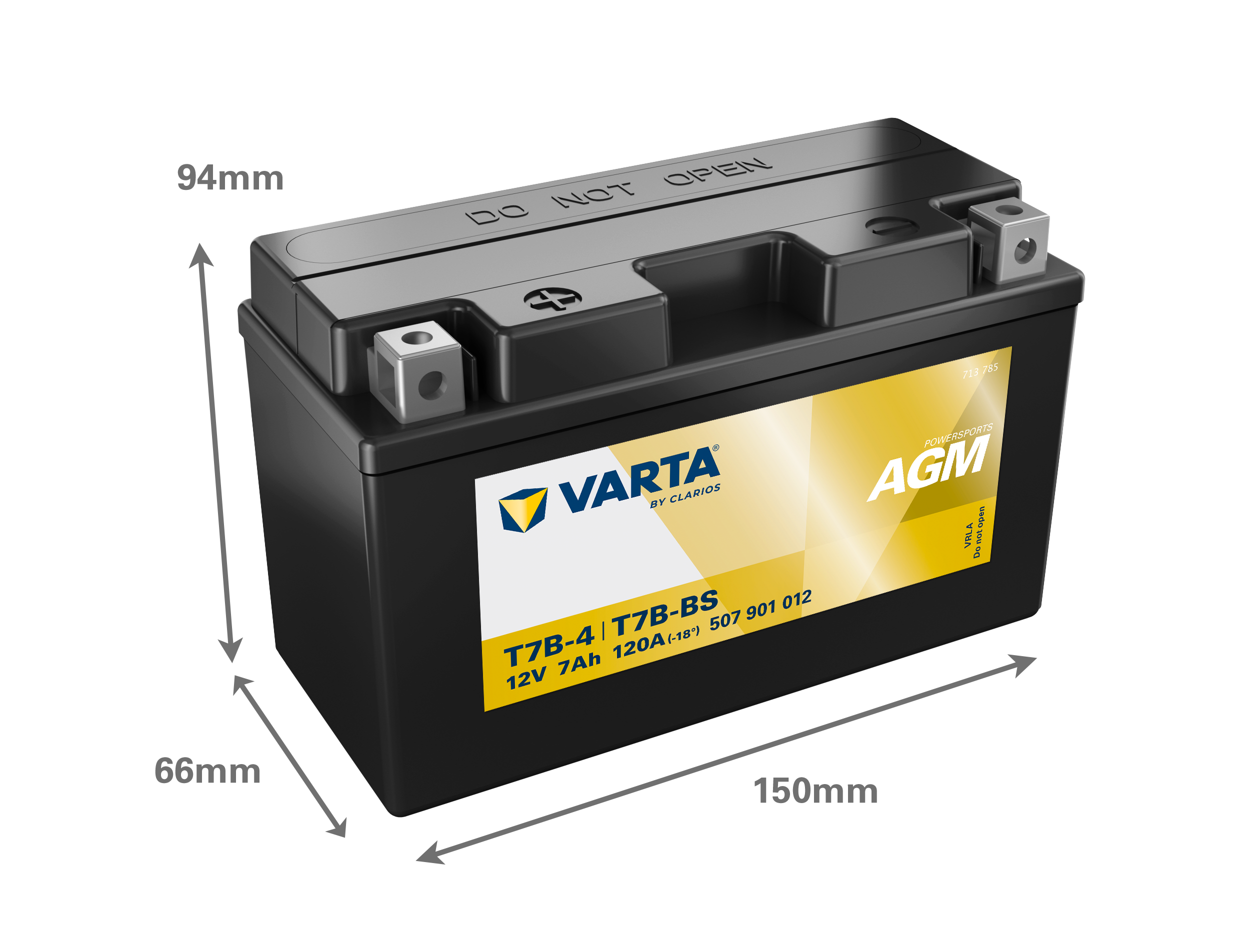 Dimensiones de la batería VARTA 507901012