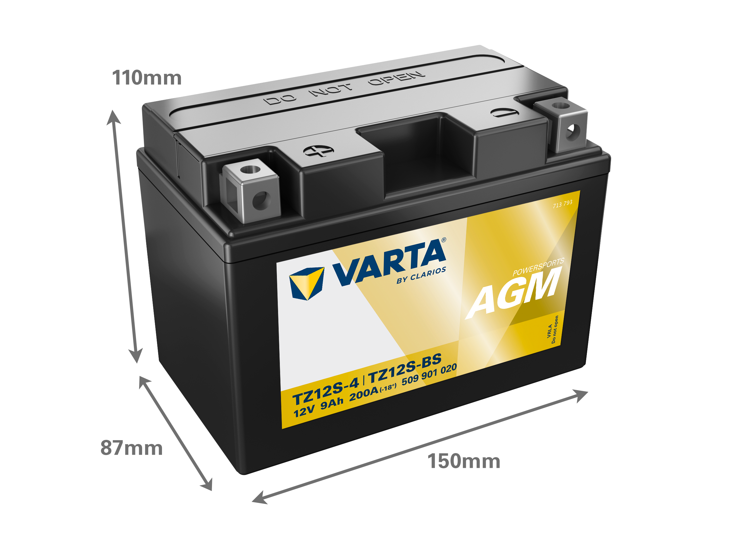 Dimensioni della batteria VARTA 509901020