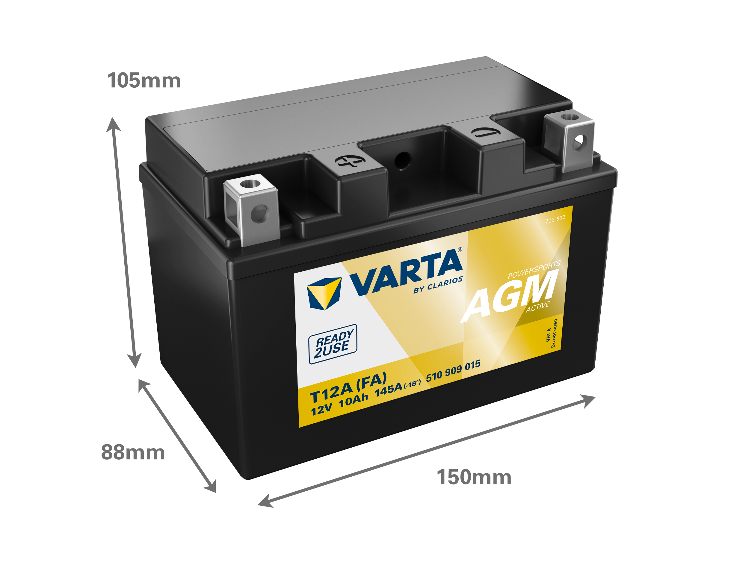 Maße der VARTA 510909015 Batterie