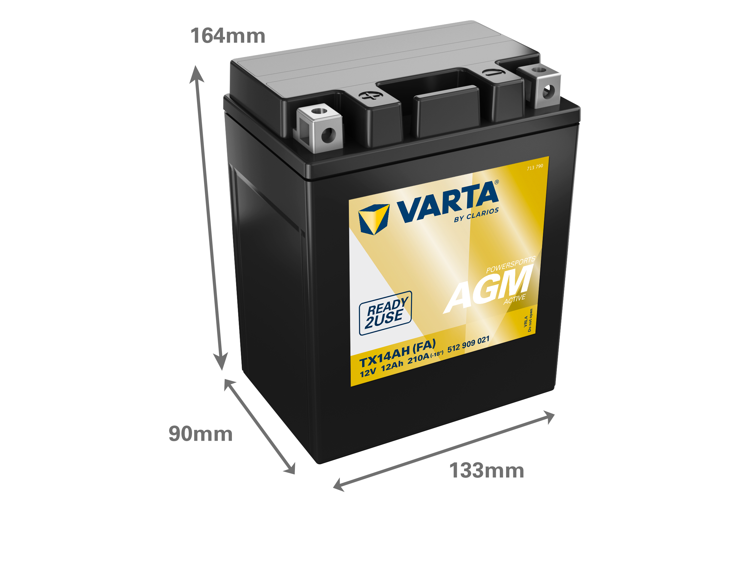 Maße der VARTA 512909021 Batterie