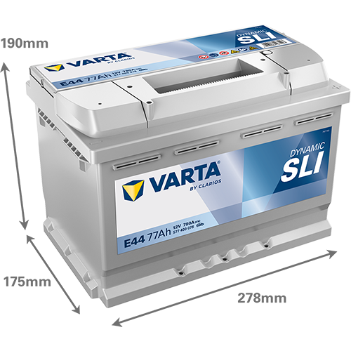 Dimensioni della batteria VARTA E44