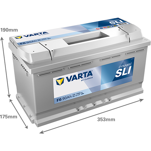 VARTA F6 battery dimensions