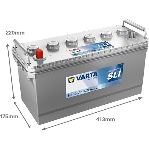 Dimensões da bateria VARTA H4