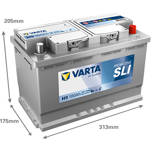 VARTA H9 battery dimensions