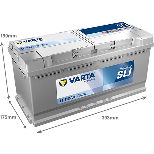 Dimensions de la batterie VARTA I1