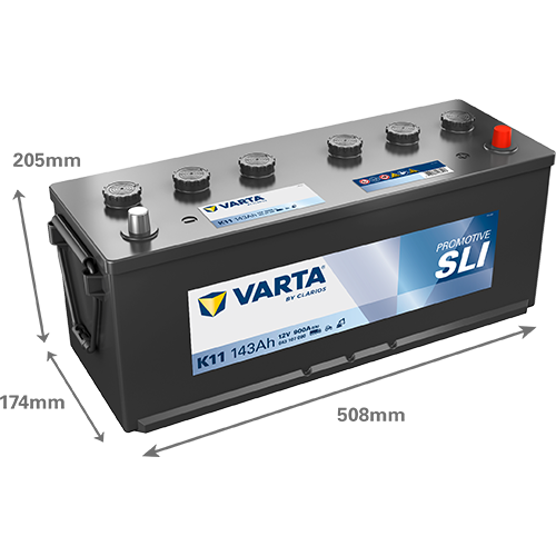 Dimensiones de la batería VARTA K11